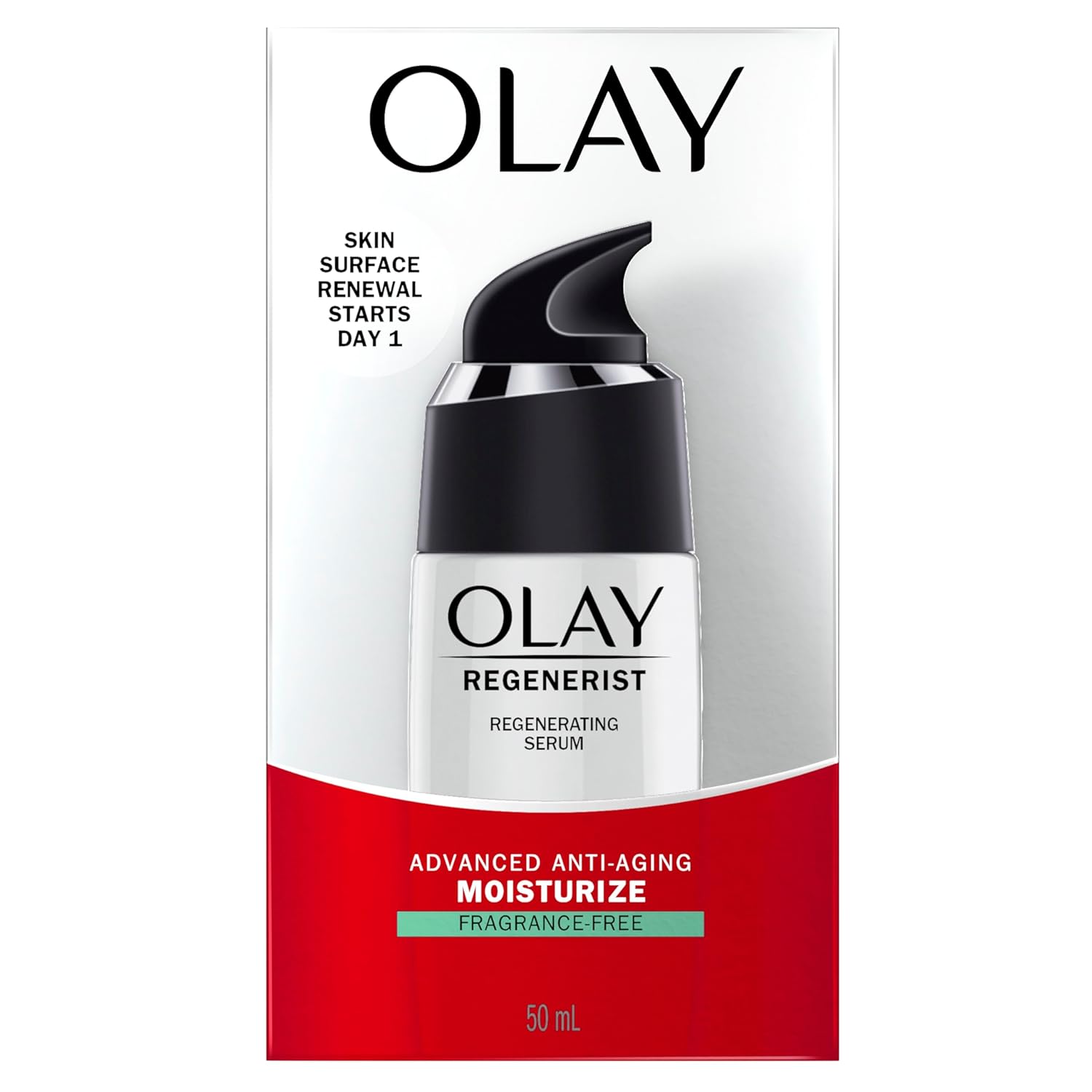 Olay Serum, Regenerist Light Gel Face Moisturizer, Fragrance-Free - Anti-Aging, Anti-Wrinkle, Hydrating, Firming, Smoothening, Improves Fine Lines and Elasticity - Amino Peptide Complex, 1.7 oz - Image 9