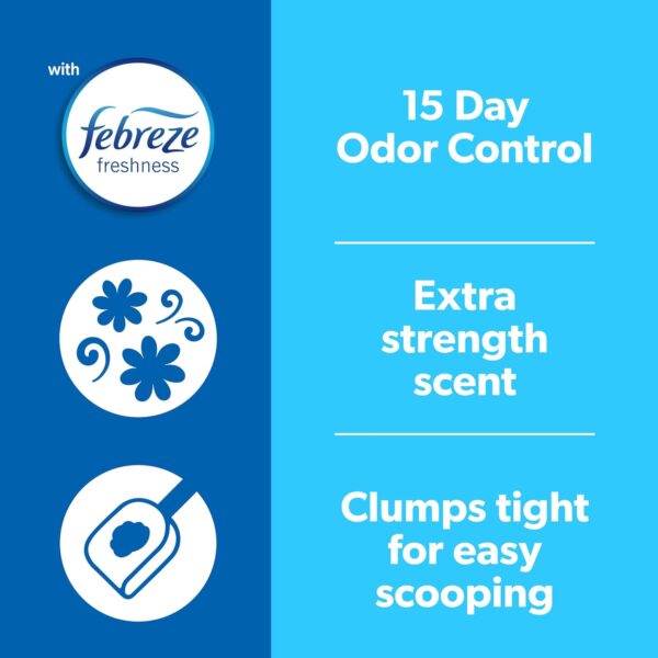 Fresh Step Extreme Clumping Litter With Febreze Freshness, Mountain Spring Scent Clumping Cat Litter With Guaranteed Odor Control, 14 lb. Box - Image 7