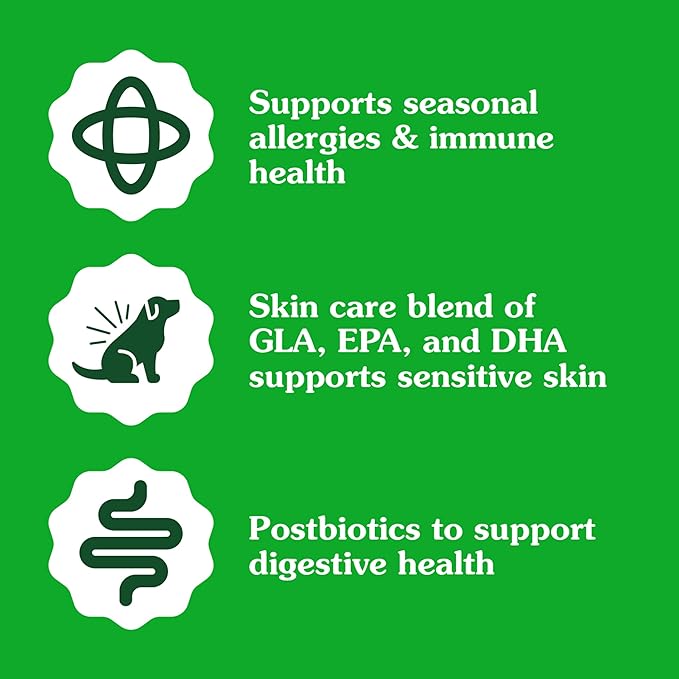 Greenies Sensitive Care Allergy & Immune Support Dog Supplement Chicken-Free Formula, Peanut Butter Flavor, 80 Count Tub - Image 5