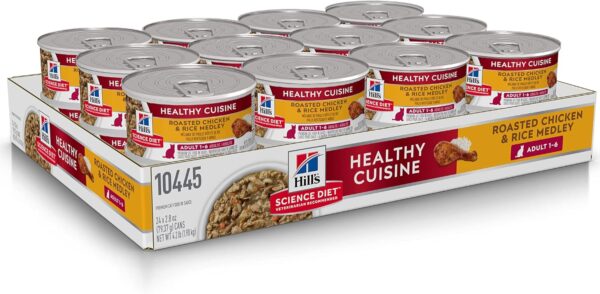 Hill's Science Diet Healthy Cuisine, Adult 1-6, Great Taste, Wet Cat Food, Roasted chicken & Rice Stew, 2.8 oz Can, Case of 24 - Image 3