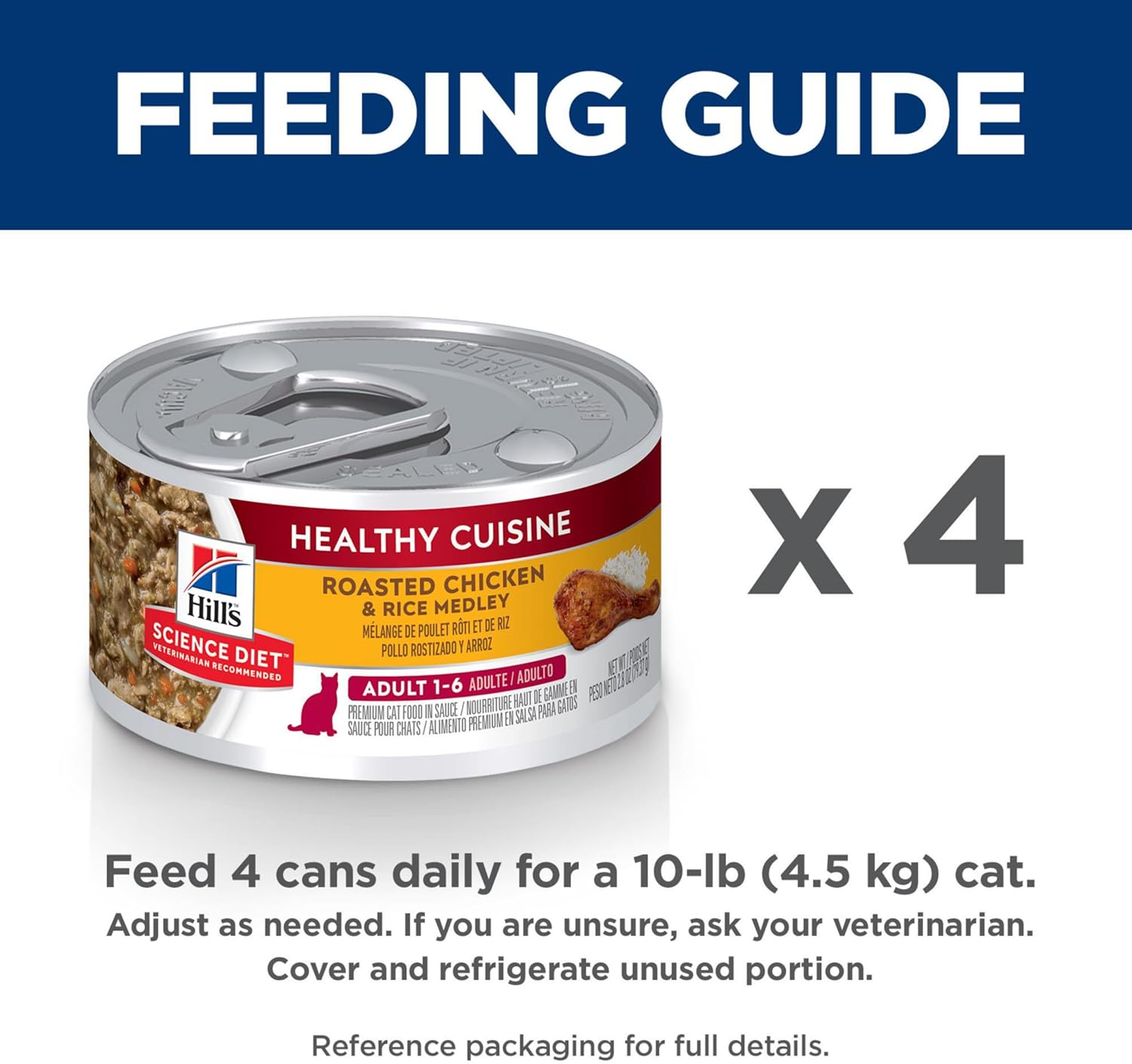 Hill's Science Diet Healthy Cuisine, Adult 1-6, Great Taste, Wet Cat Food, Roasted chicken & Rice Stew, 2.8 oz Can, Case of 24 - Image 9