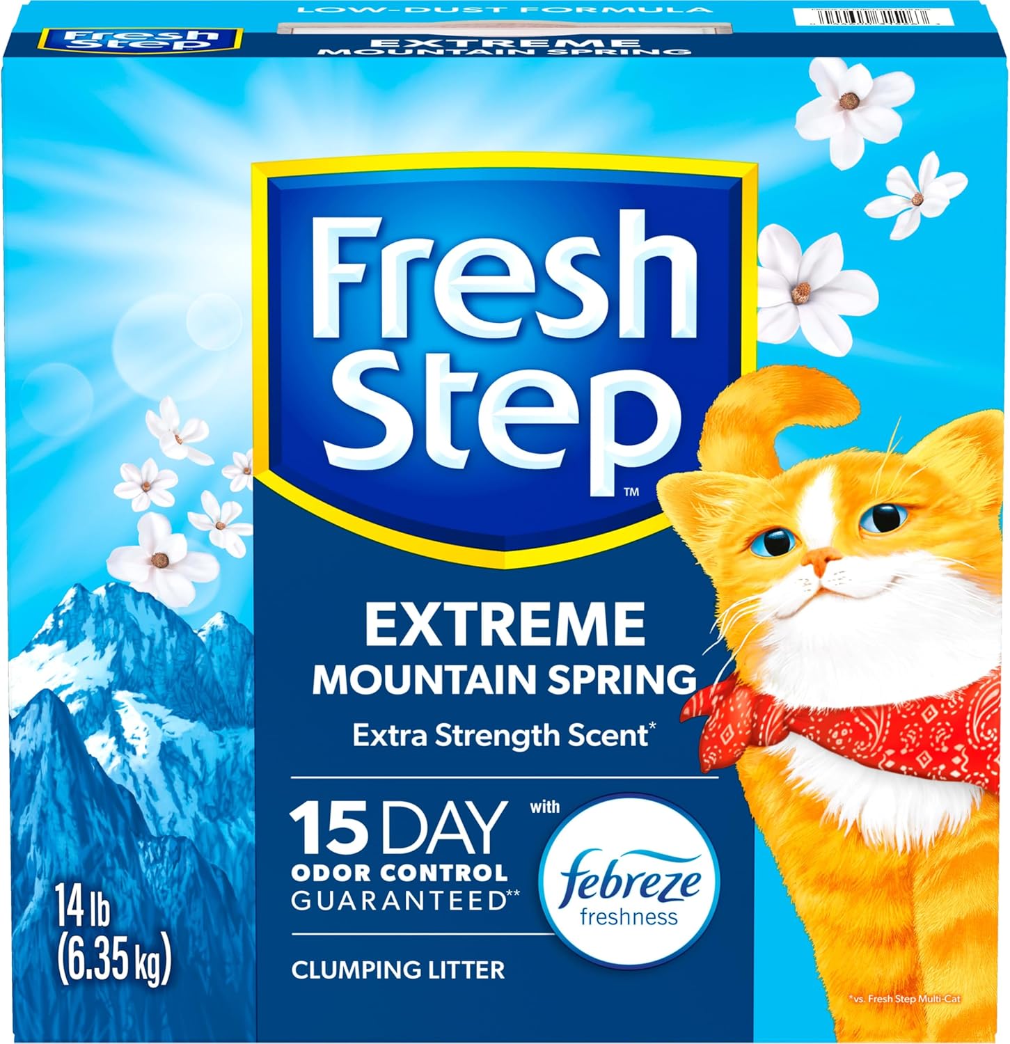 Fresh Step Extreme Clumping Litter With Febreze Freshness, Mountain Spring Scent Clumping Cat Litter With Guaranteed Odor Control, 14 lb. Box - Image 12