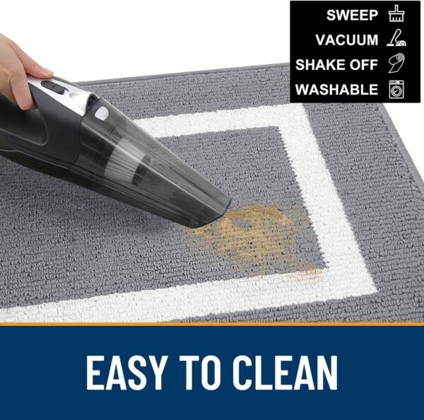OLANLY Indoor Door Mat, 32x20, Non-Slip Absorbent Resist Dirt Entrance Mat, Washable Low-Profile Inside Entry Doormats for Entryway, Grey - Image 5
