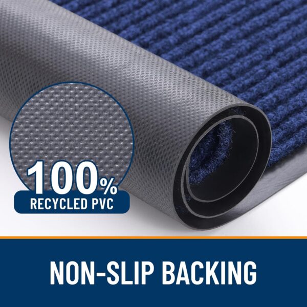OLANLY Front Door Mat Indoor Outdoor Entrance, Waterproof Heavy Duty Doormat, Fade Resistant, Low Profile, Easy Clean Patio Porch Welcome Floor Mats for Entry, 29.5x17, Blue - Image 6
