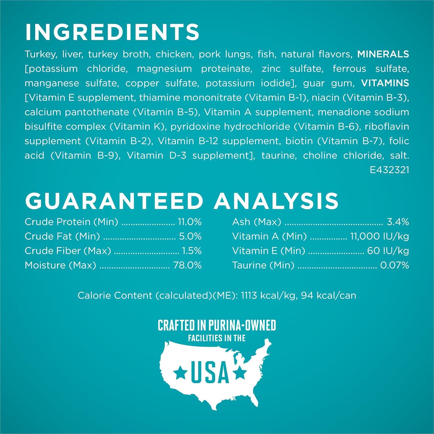 Purina ONE Natural, High Protein, Grain Free Wet Cat Food Pate, Turkey Recipe - (Pack of 24) 3 oz. Pull-Top Cans - Image 5