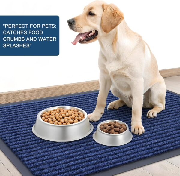 OLANLY Front Door Mat Indoor Outdoor Entrance, Waterproof Heavy Duty Doormat, Fade Resistant, Low Profile, Easy Clean Patio Porch Welcome Floor Mats for Entry, 29.5x17, Blue - Image 3