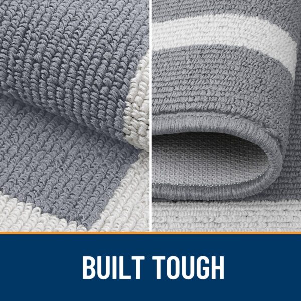 OLANLY Indoor Door Mat, 32x20, Non-Slip Absorbent Resist Dirt Entrance Mat, Washable Low-Profile Inside Entry Doormats for Entryway, Grey - Image 8
