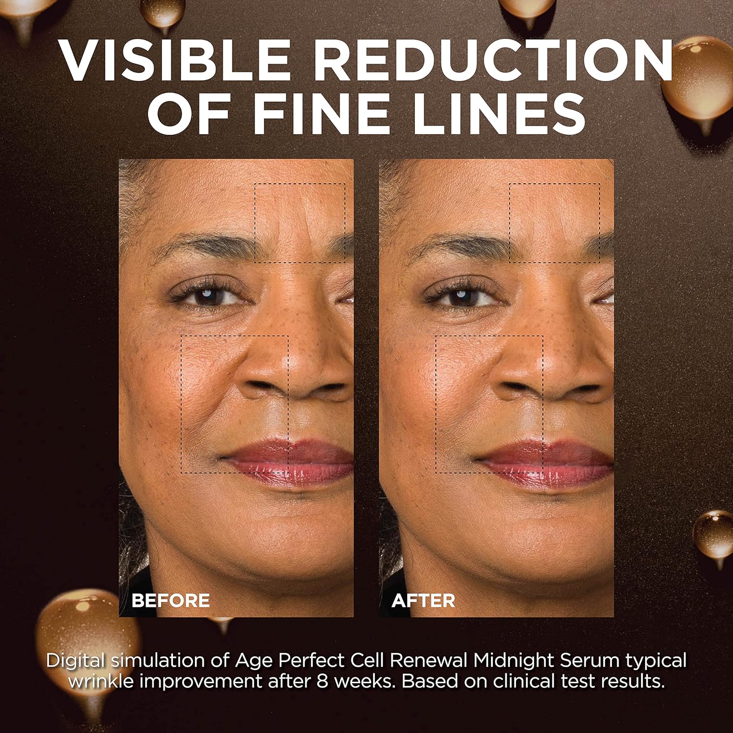 L'Oreal Paris Age Perfect Anti-Aging Midnight Face Serum, Reduce Wrinkles 1oz + Eye Cream Sample - Image 8